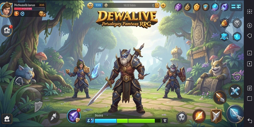 Tangkapan layar gameplay DEWALIVE yang menampilkan aksi pertarungan epik.