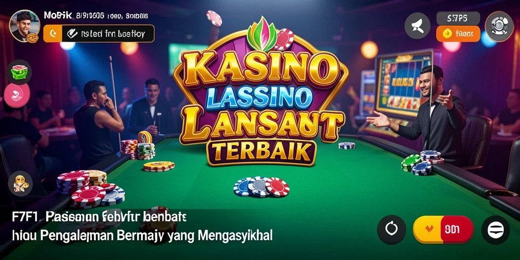 Gameplay menarik dari F7F7 dengan dealer langsung dan suasana kasino.