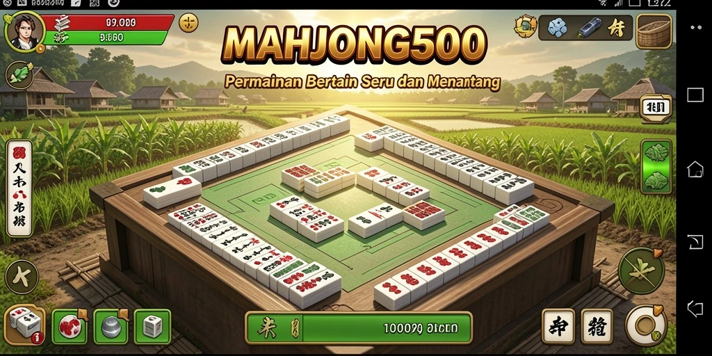 Screenshot gameplay <strong>MAHJONG500</strong> menampilkan petualangan seru dalam bertani.