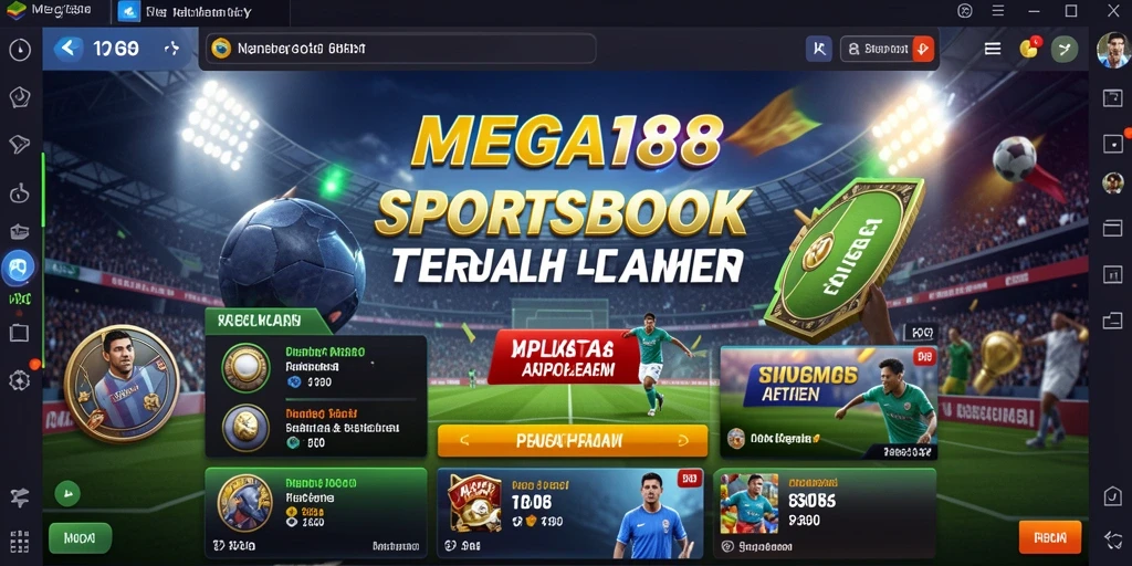 Tampilan utama aplikasi MEGA188 dengan pilihan taruhan olahraga.