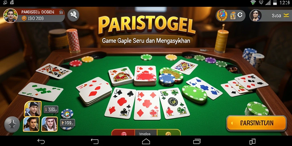 Tampilan seru gameplay Gaple di PARISTOGEL.