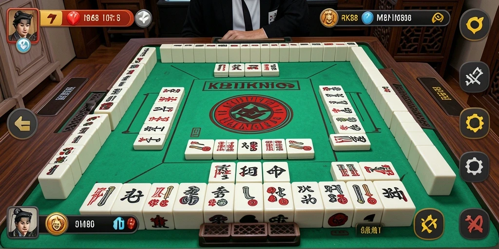 Tampilan gameplay Mahjong yang menarik dari RK88.