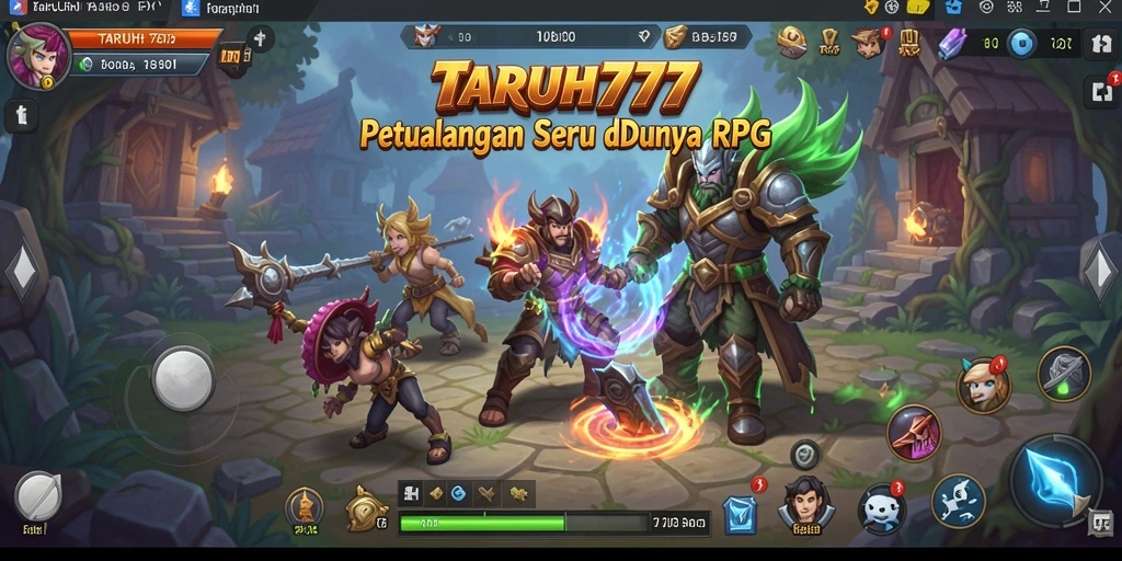 Tangkapan layar TARUH777 menampilkan pertarungan epik dalam dunia RPG yang menakjubkan.
