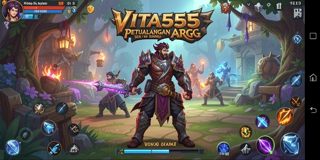 Screenshot gameplay VITA555 menampilkan aksi seru dan pertarungan epik dalam ARPG.
